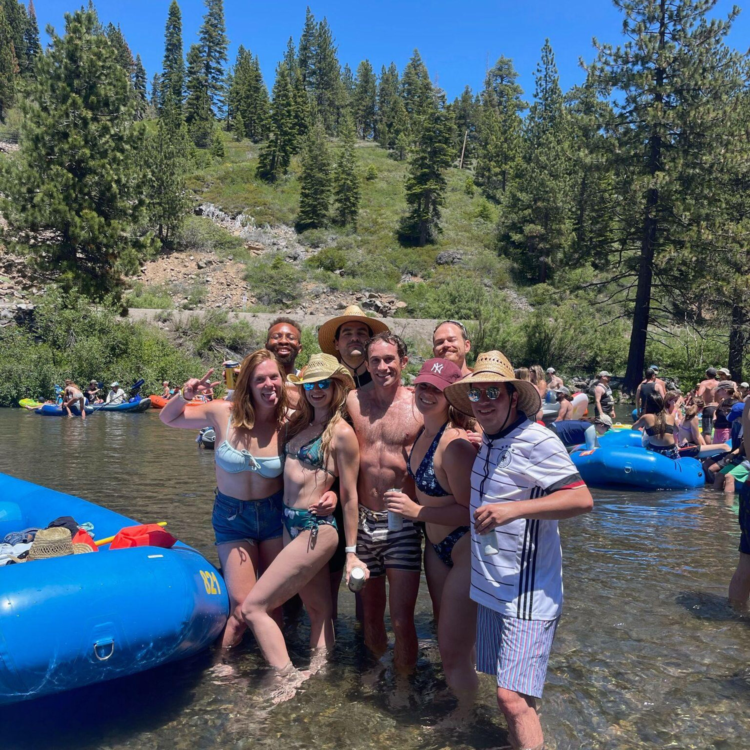 Tahoe City river float on the day we met