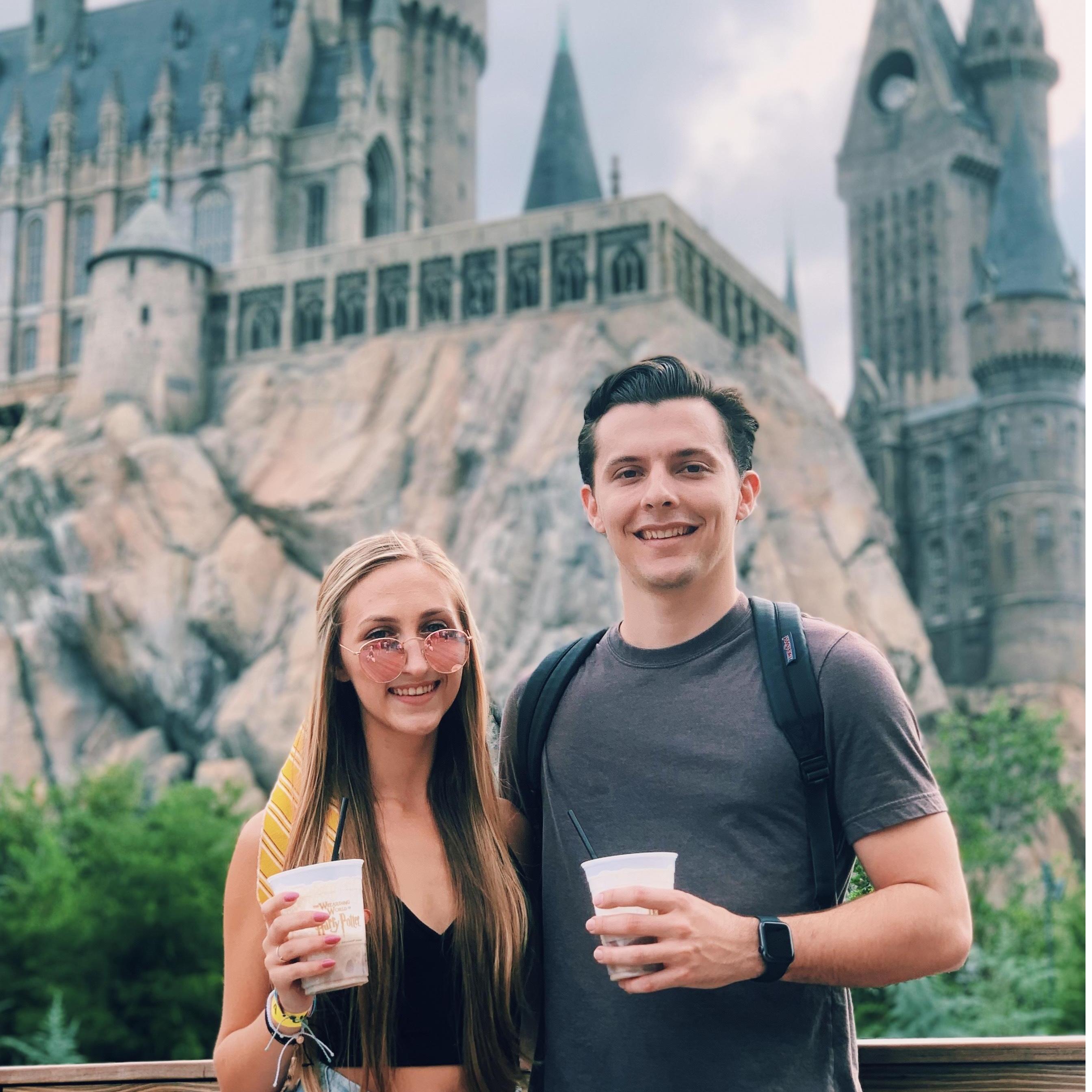 Sipping Butterbeer at Island's of Adventure - April 2019