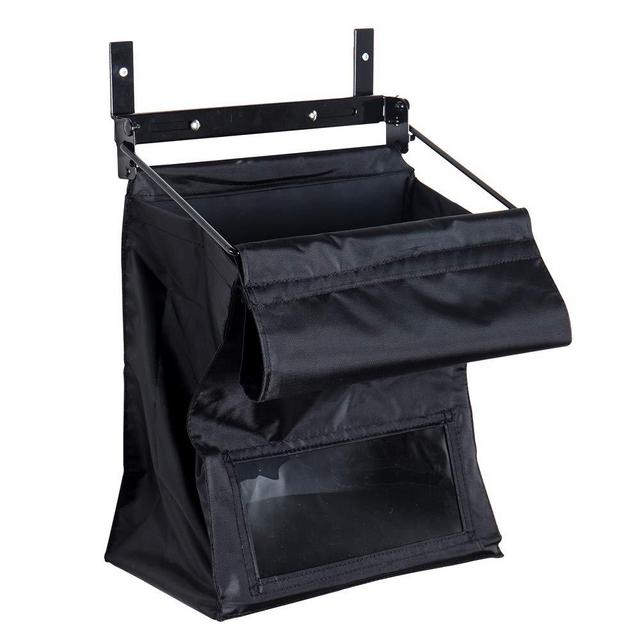 Indoor Wall Mount Mail Catcher Bag Door Slot Post Box Basket Mail Boxes Organizer Security Black