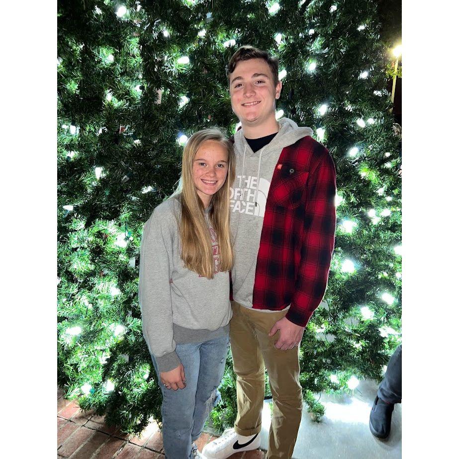 Our first Christmas tree lighting.