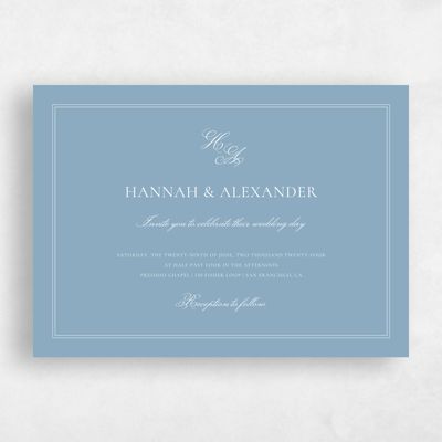 Blue Landscape Wedding Invitation - Wyncote Landscape