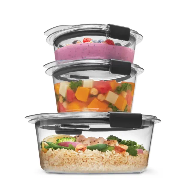 Rubbermaid 6pc Brilliance Round Food Storage Container Set