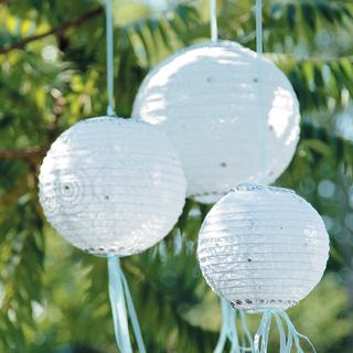 3-Pack Swirl-Print Paper Lanterns