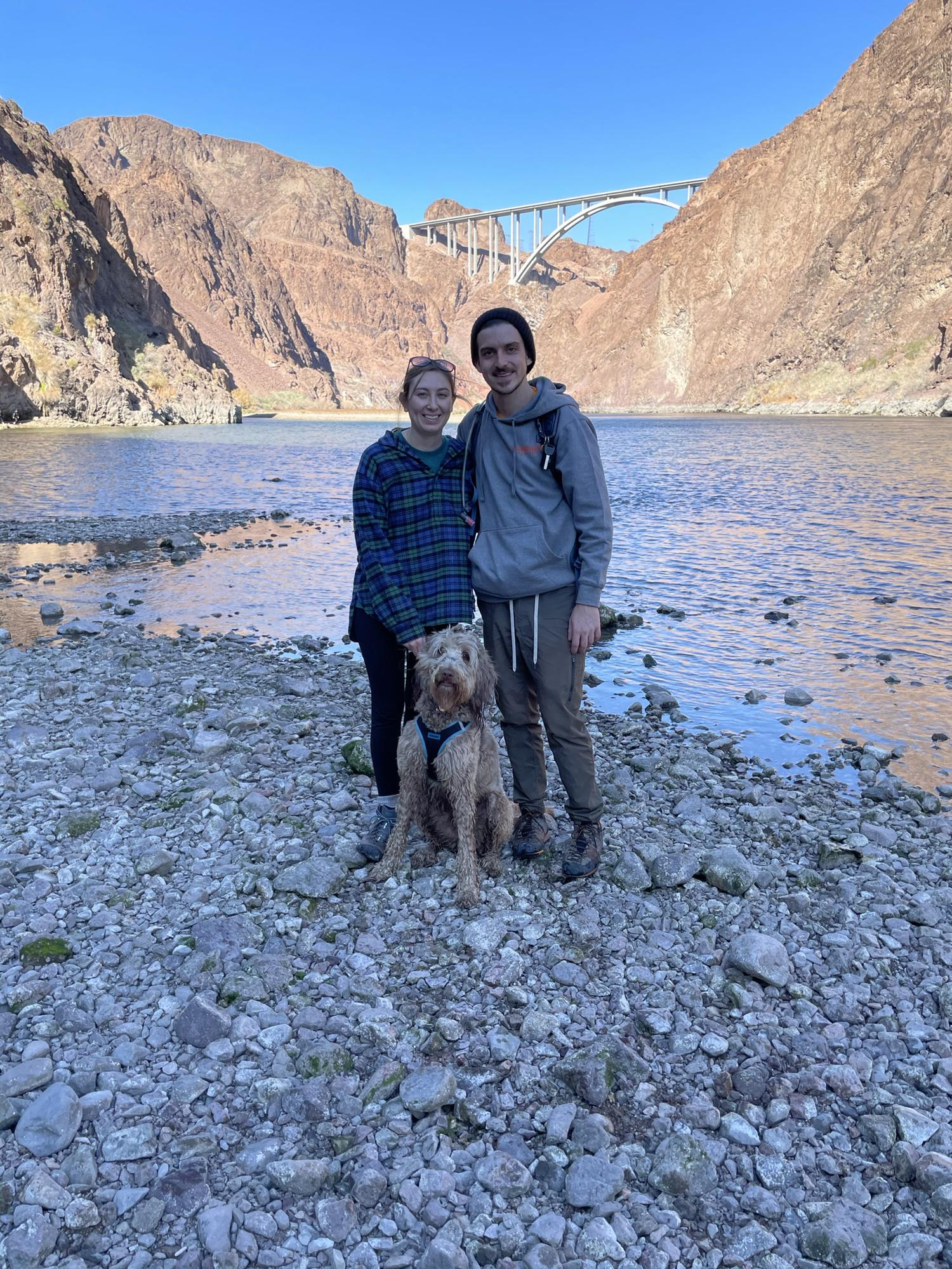 Hiking along the Colorado River with Charlie.