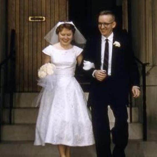 Grammy Anne and Grandbo (Libby's maternal grandparents) are the fashion inspiration for the wedding party.