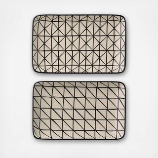 Julie Rectangular Plate, Set of 2