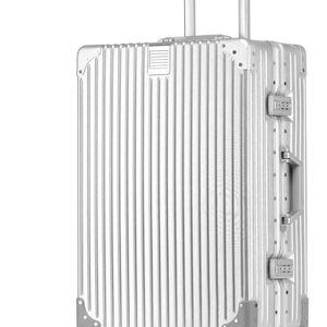 HotWay 28 Inch Checked in Luggage with Aluminum Frame,PC Hard Shell Suitcase with Spinner Wheels and TSA Lock, Large Suitcase for Business Travel