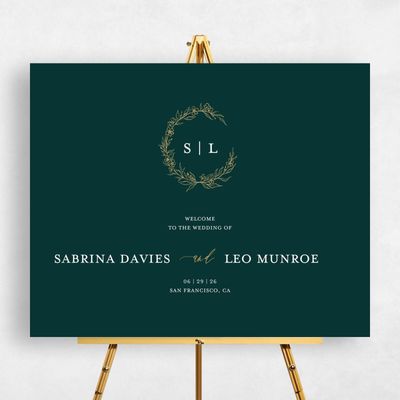 Green Wedding Sign - Goundry Landscape
