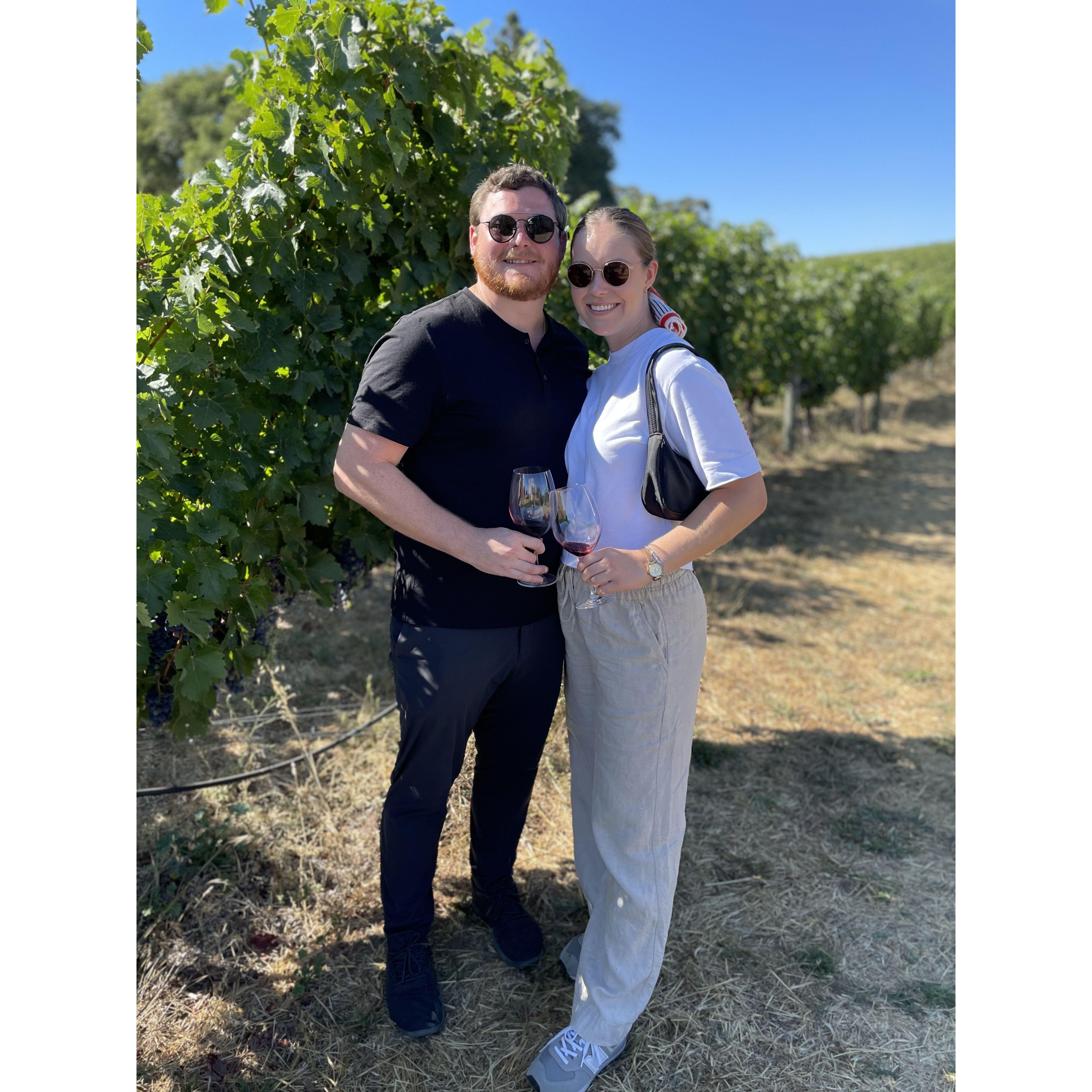 At our favorite winery from our trip to Napa, Truchard Vineyards.