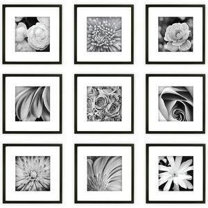 9 Piece Wood Picture Frame Set