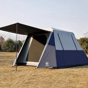 EVER ADVANCED Blackout 6 Person Camping Tent, Instant Cabin Tent for Family with Vestibule and Large Mesh Windows, 60s Easy Setup, Double Layer, Water-Resistant