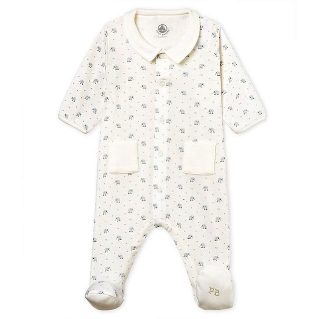 Baby Boy's Printed 1X1 Rib Knit Sleepsuit -6m