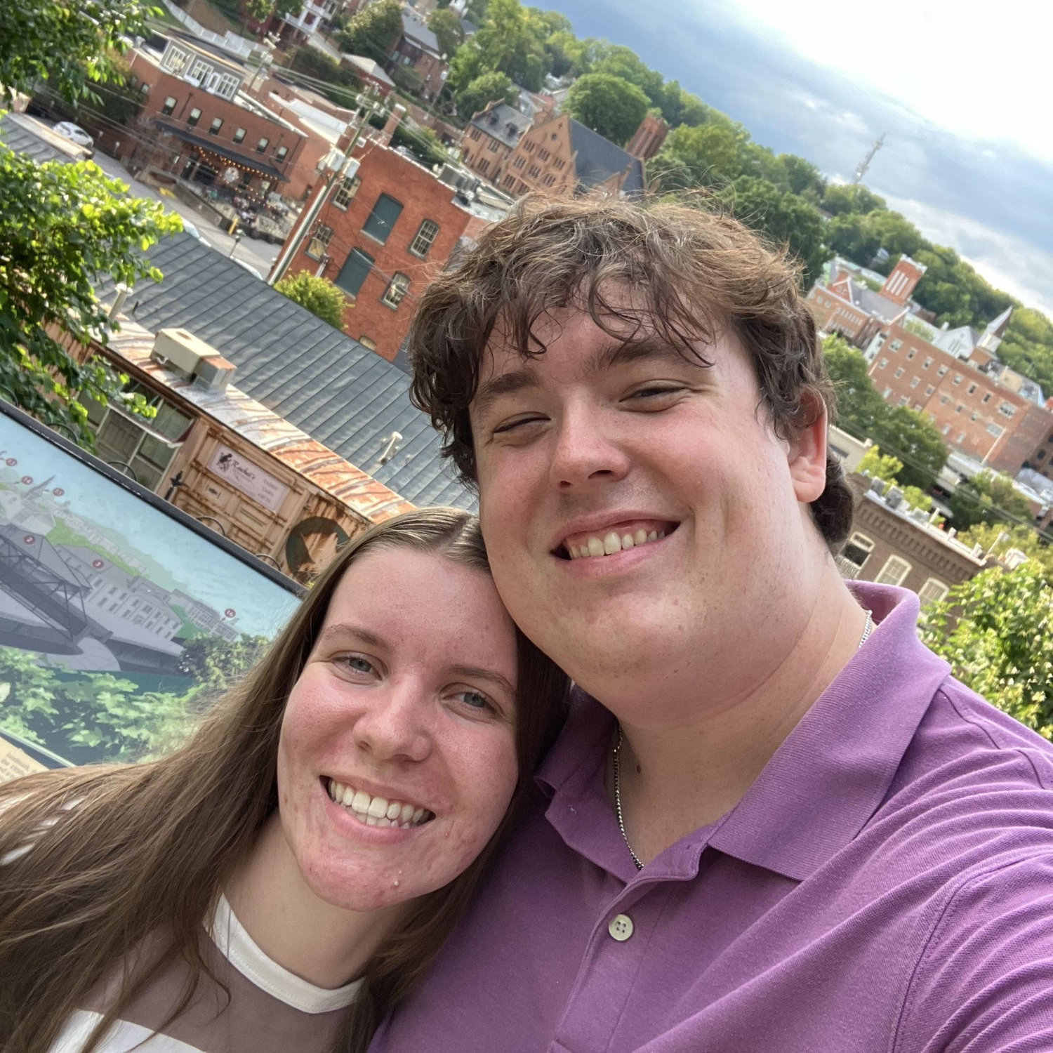 Us after seeing our venue for the first time!