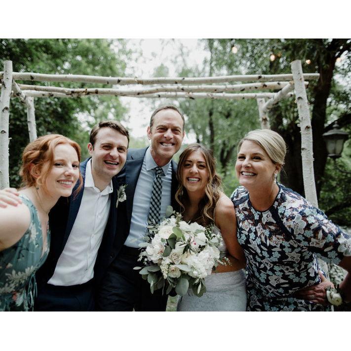 2022: At Andrew's sister and brother in law's wedding