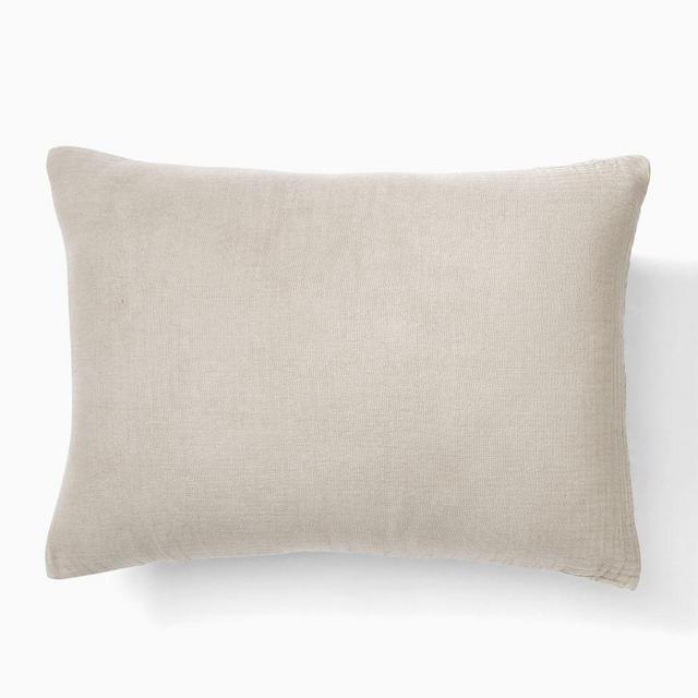 Dreamy Cotton Gauze Standard Sham, Natural