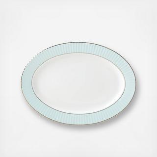 Pleated Colors Oval Platter