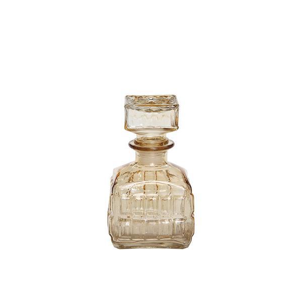 ETCHED GLASS DECANTER // SEPIA