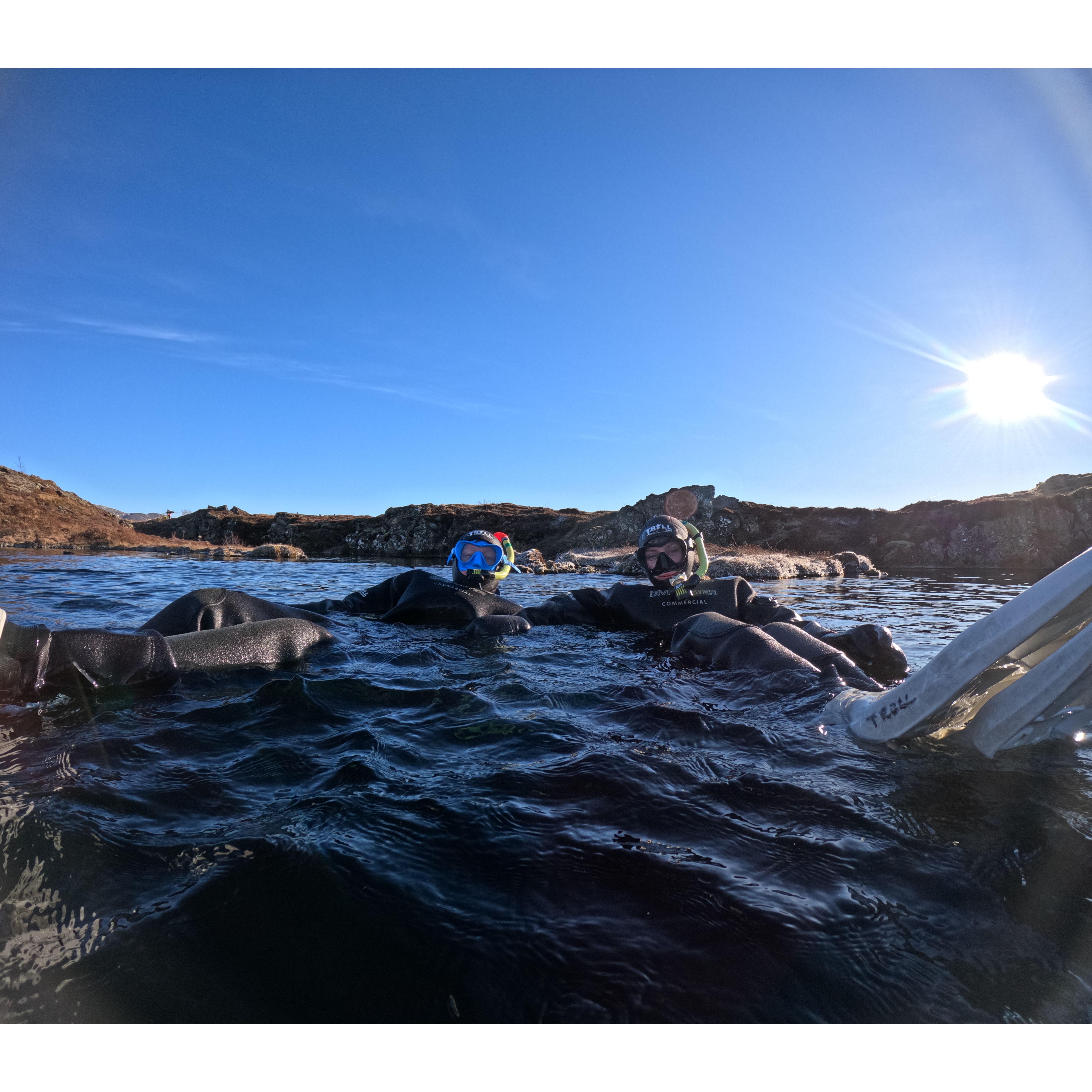 Snorkeling in the Silfra Fissure in Iceland!