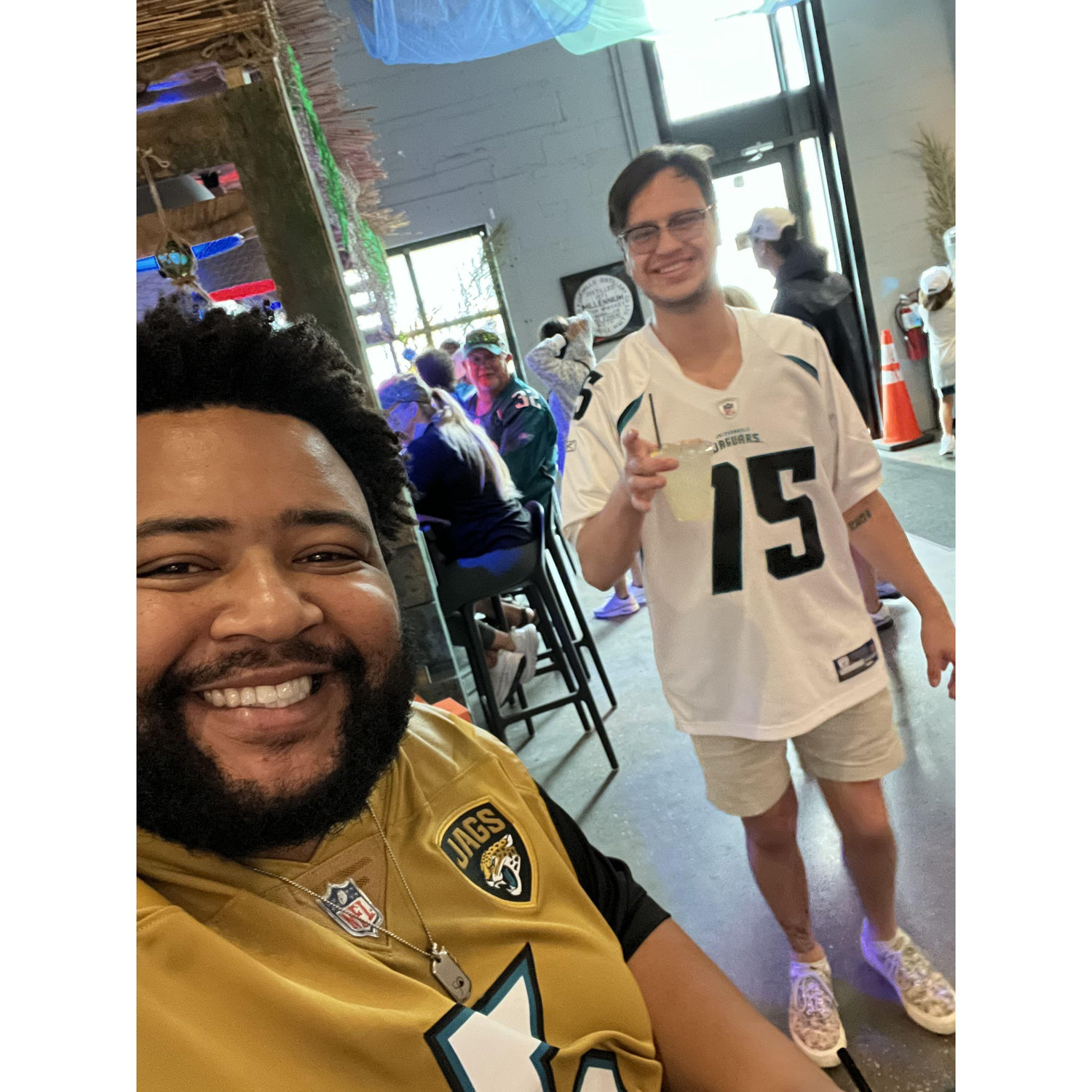 Anthwan forced me to a Jags game. I only went for the Jaguar juice!