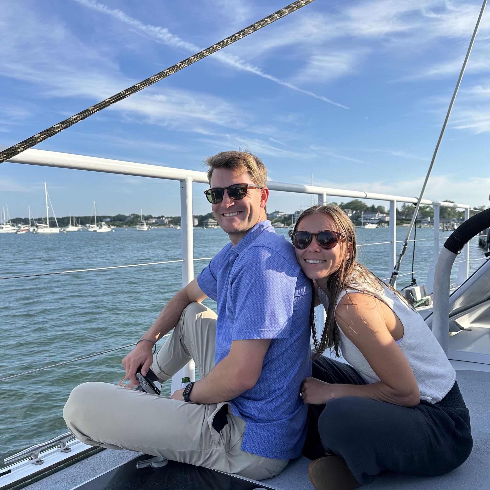 Edgartown, MV after we got engaged
