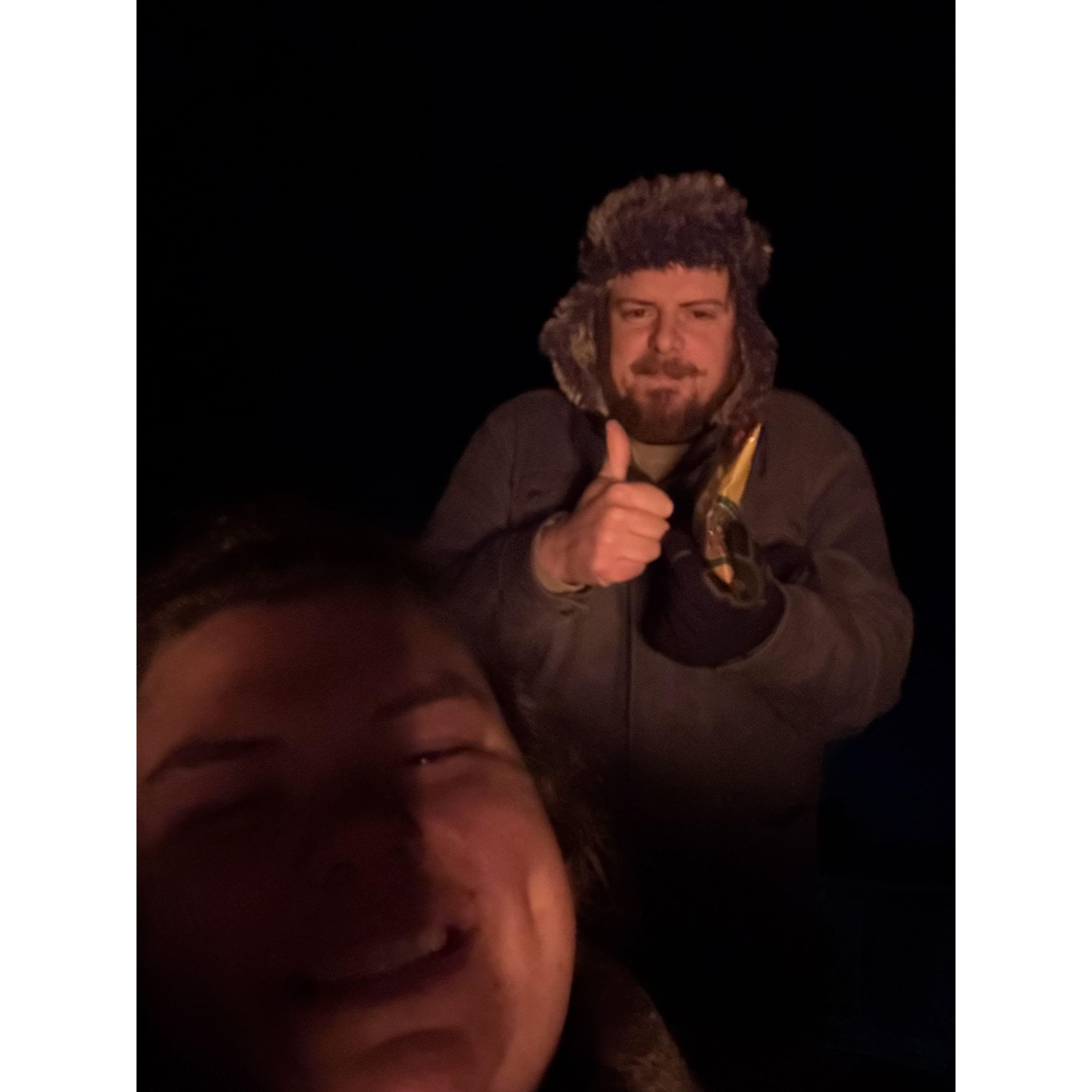 Barrett enjoys camping, and Paige tried to impress him early in their relationship by tagging along. She has since learned her lesson and will allow camping to be a boy activity!