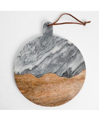 Laurie Gates Gray Marble Round Board