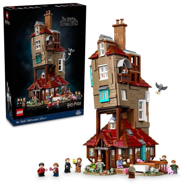 LEGO Harry Potter The Burrow Building Sets for Adults - Collectible Harry Potter Weasley House Kits with 10 Minifigures - Gifts for Men and Women, Fans - 76437