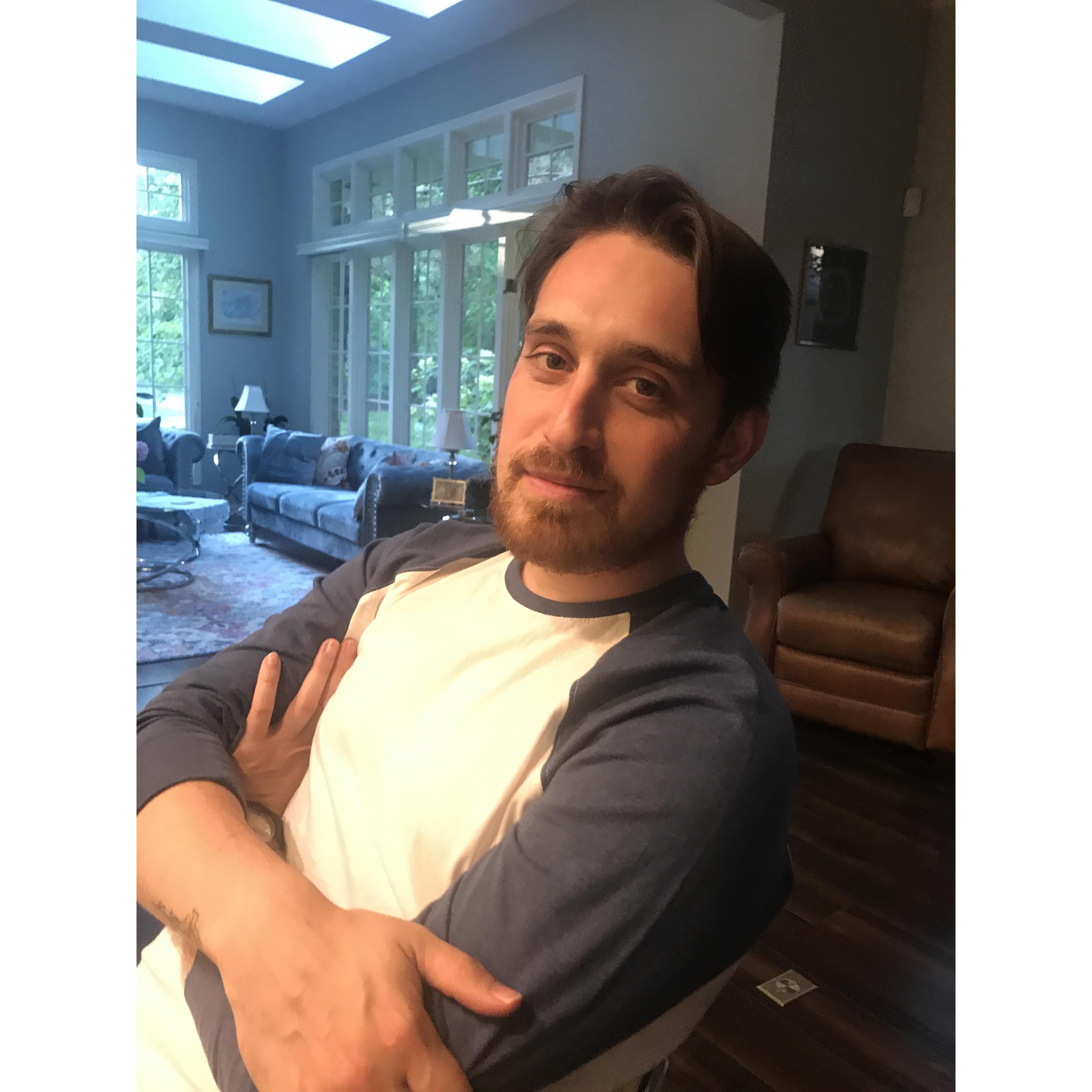 Kathy likes this photo of Seb and his precious locks.