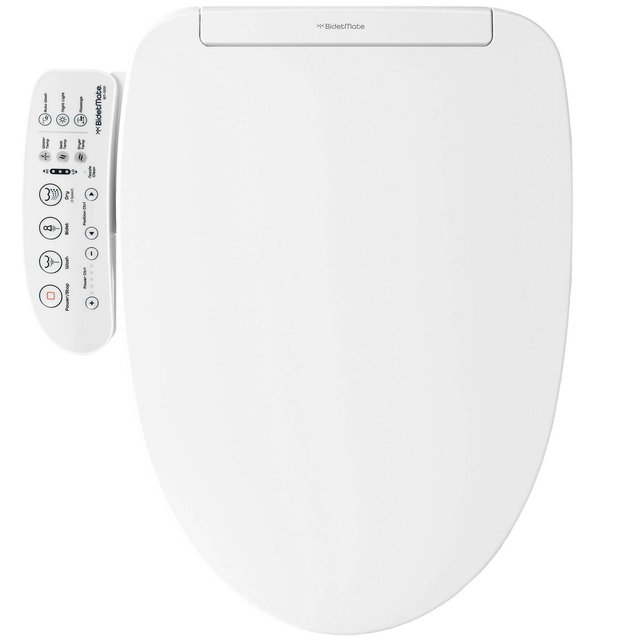 BidetMate BM3000PR Electronic Smart Toilet Seat Bidet Elong and Round