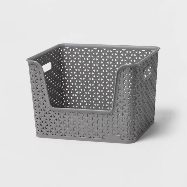 Y-Weave Easy Access Storage Bin Gray - Room Essentials™