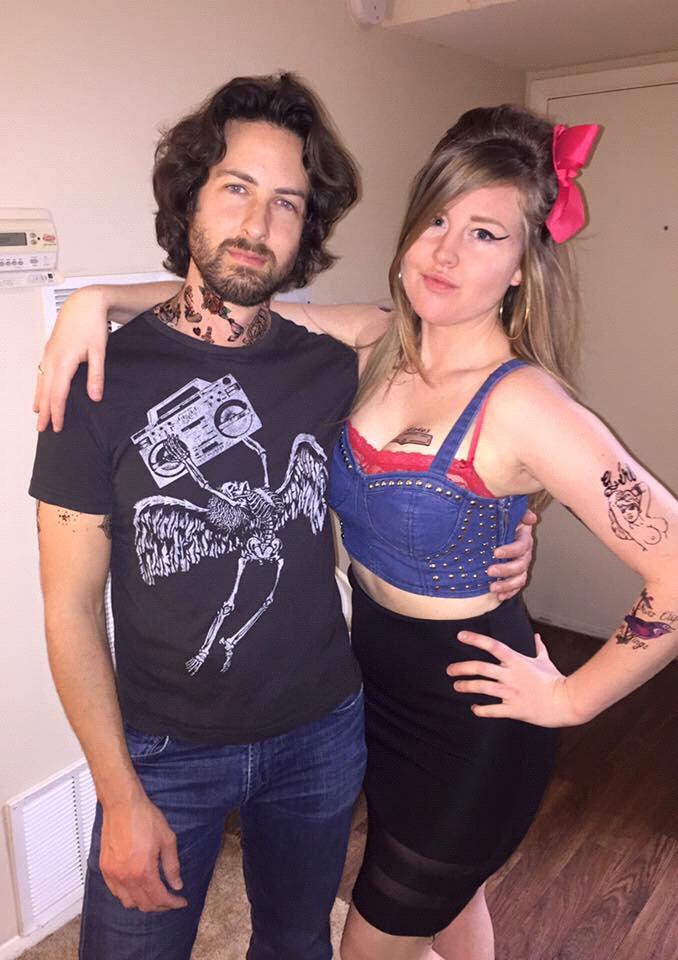 Dressing up for Chelsea's Amy Winehouse themed birthday!