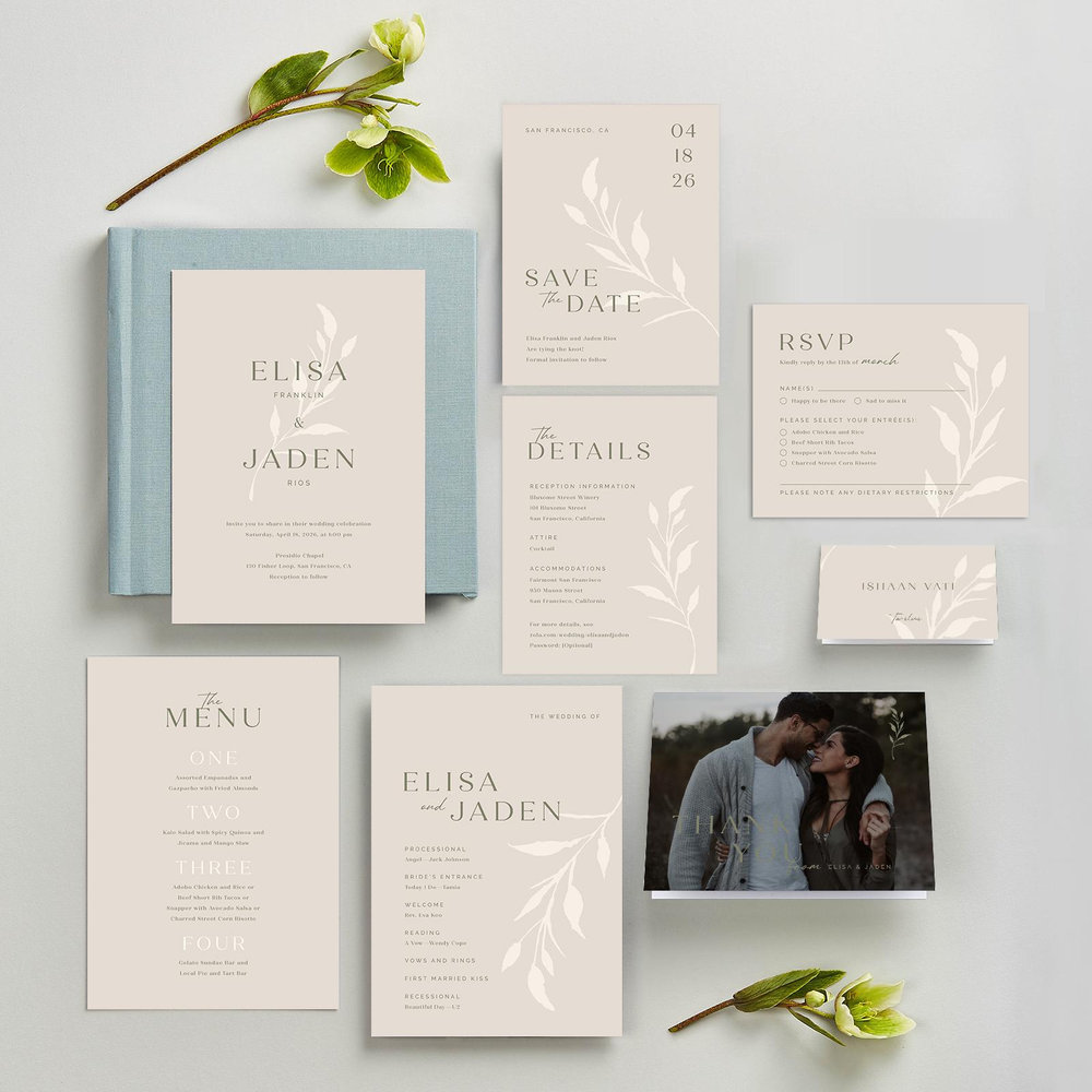 Aneci | Classic Greige | Zola Wedding Enclosure Cards