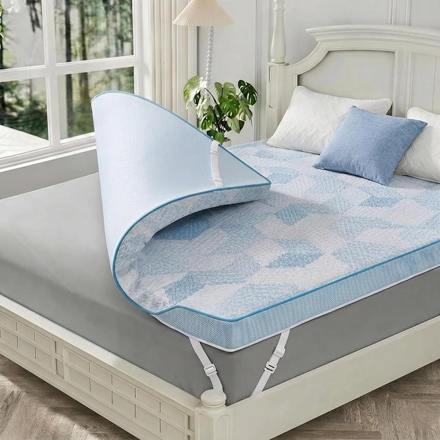 PERLECARE 3 Inch Queen Mattress Topper- Cooling Gel Memory Foam Mattress Topper with Breathable Bamboo Viscose for Pressure Relief, Washable & Non-Slip, Made with CertiPUR-US® Certified & Oeko-Tex