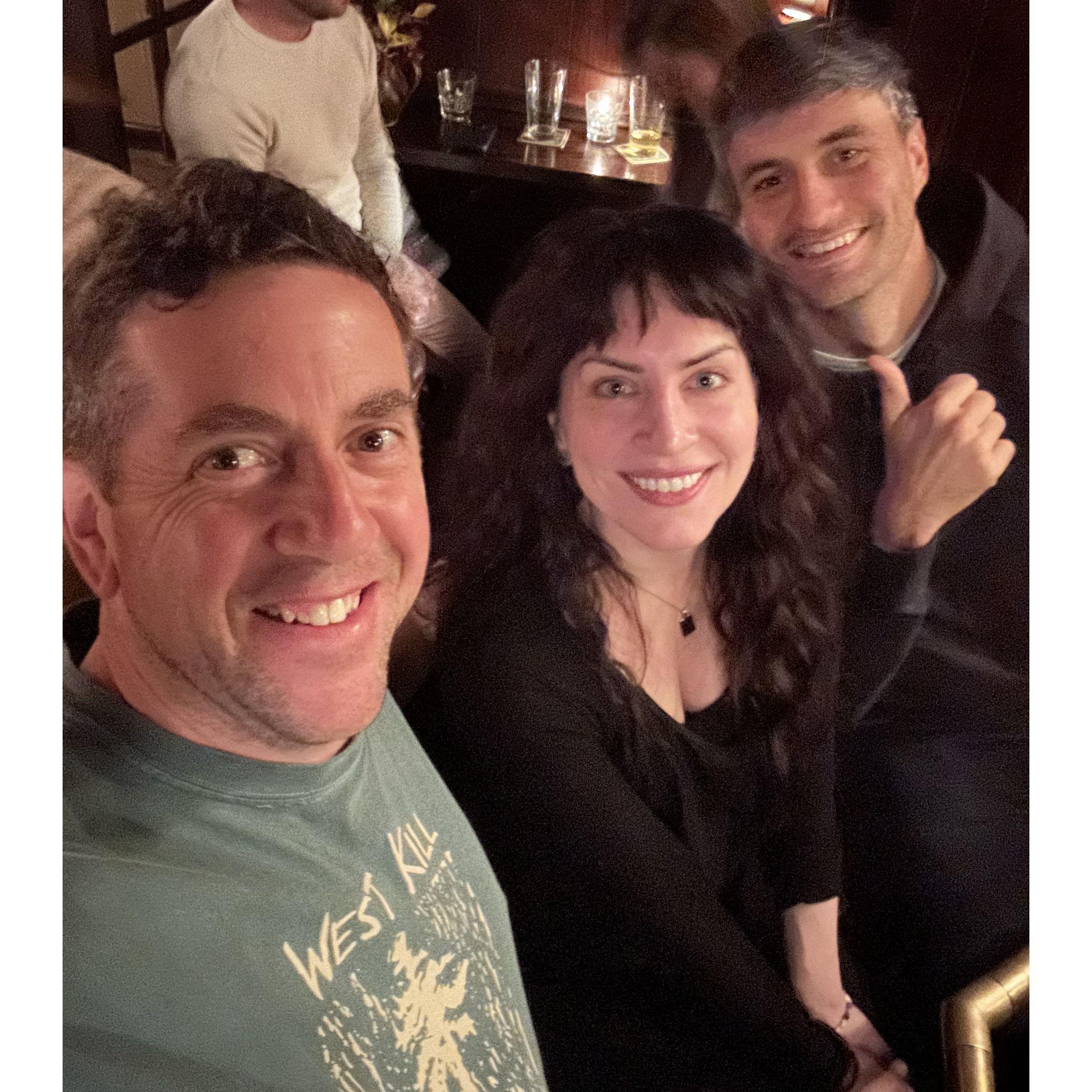 Justin, Mads, and Alex visit Dave at the Tavern