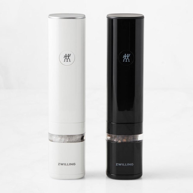 Zwilling Enfinigy Electric Salt & Pepper Mill, Set of 2, White & Black