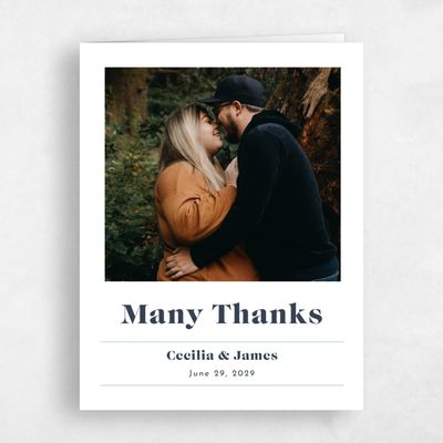 White Typography Wedding Thank You - Henrietta Photo