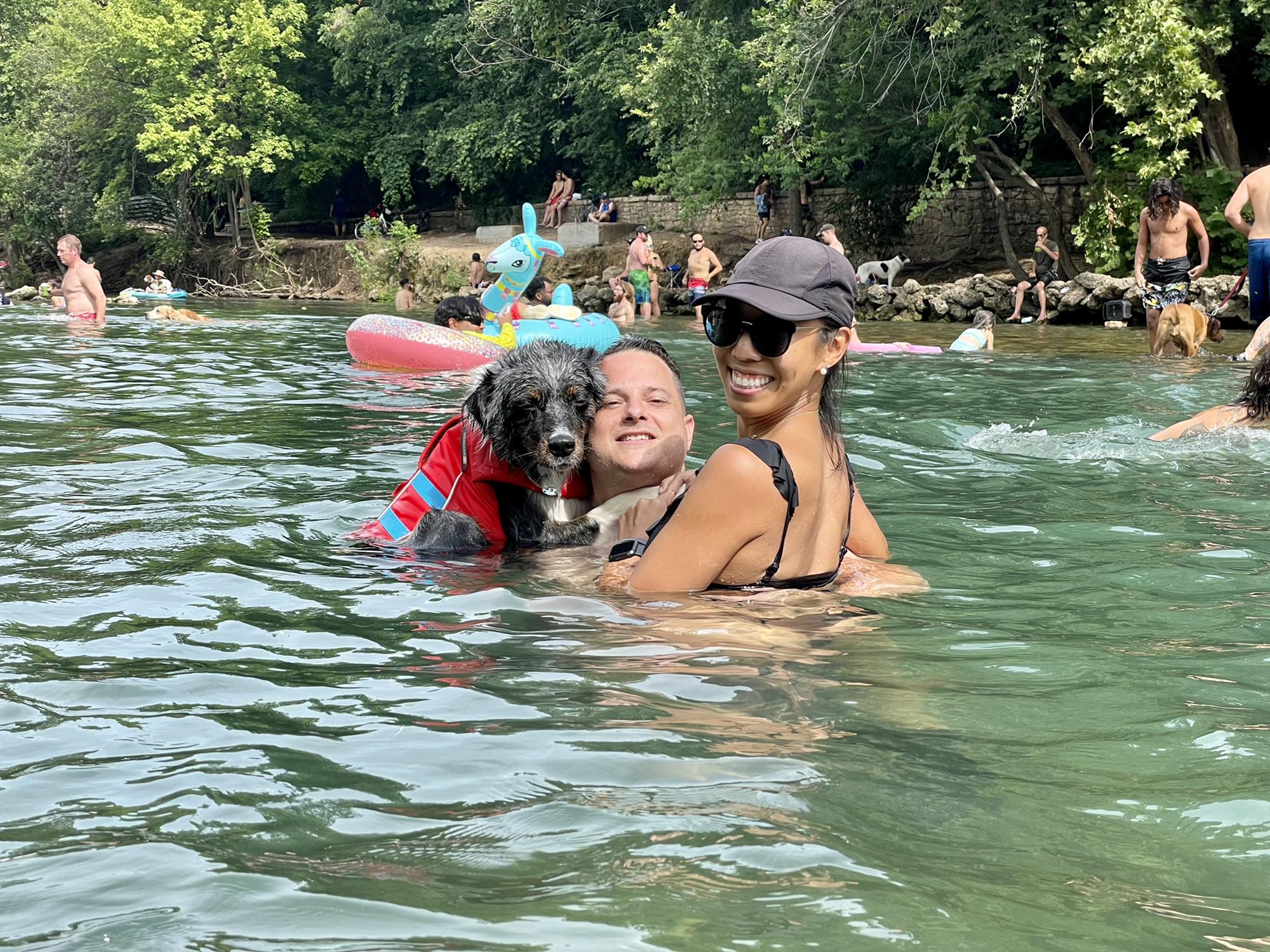 One of our favorite places in Austin as a family - Barking Springs!