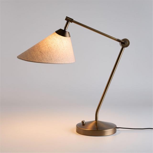 Avant Metal Task Lamp with Fabric Shade