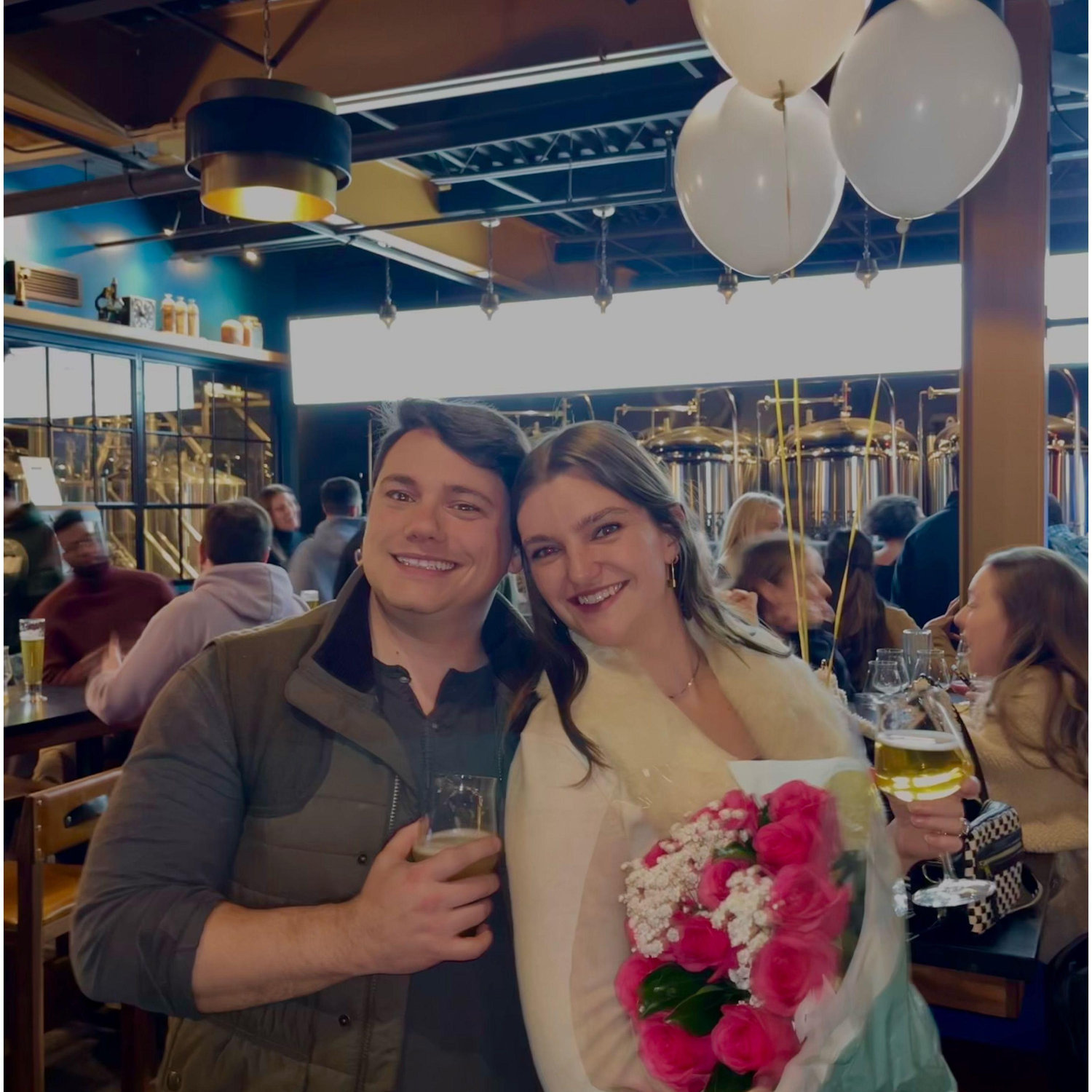 Impromptu engagement party thanks to our incredible friends