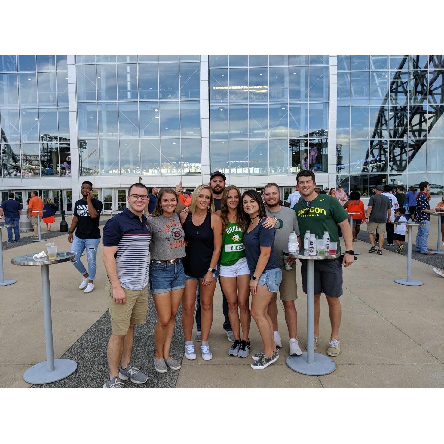 Celebrating Jake's 30th birthday in Dallas for the Auburn vs. Oregon Game.