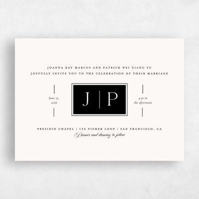 Beige Wedding Invitation - Knowlton Landscape