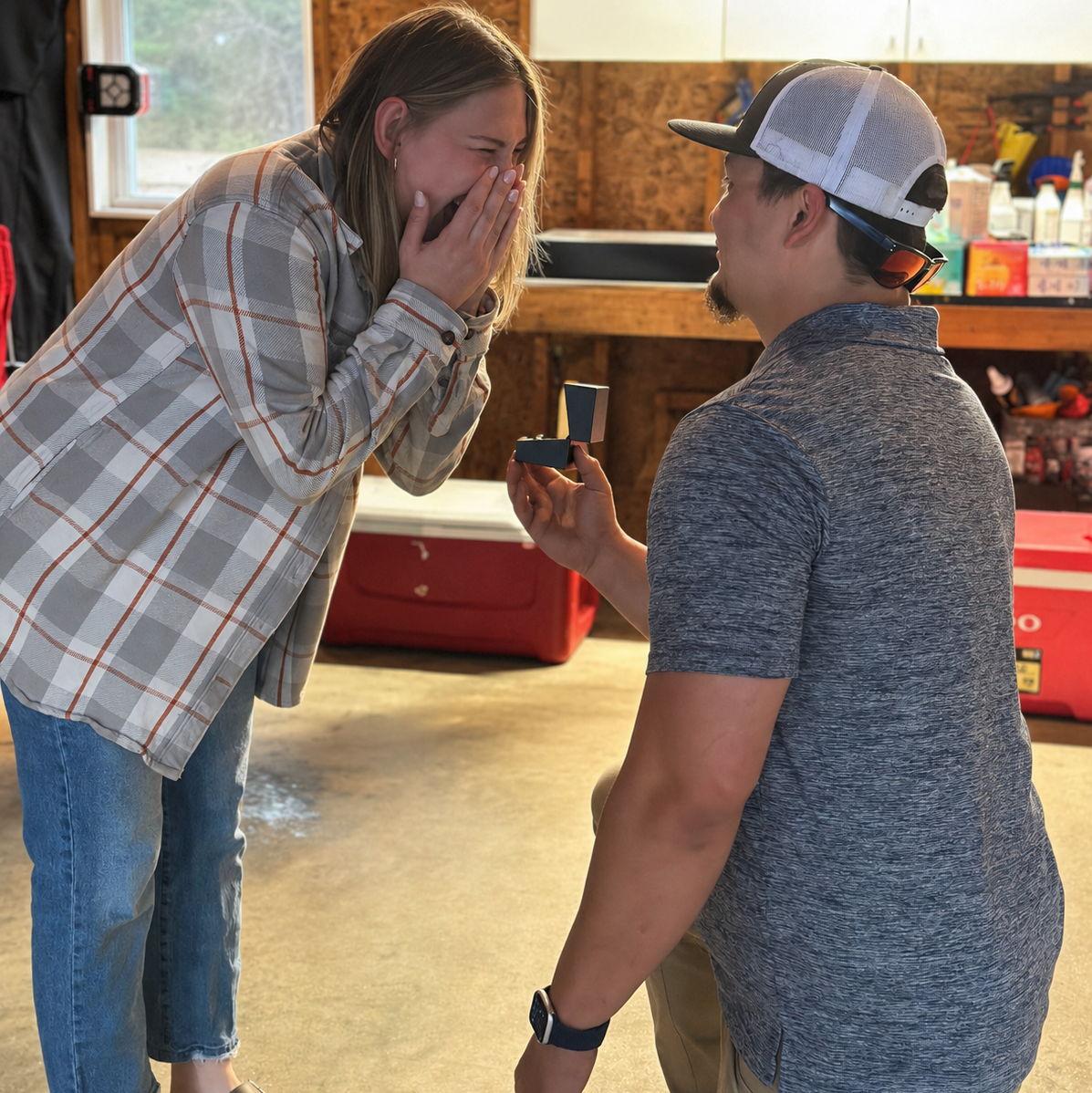 Surrounded by all of our family and friends, we got engaged in April 2025