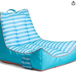 Big Joe Captain's Float No Inflation Needed Pool Lounger, Double Sided Mesh, Quick Draining Fabric
