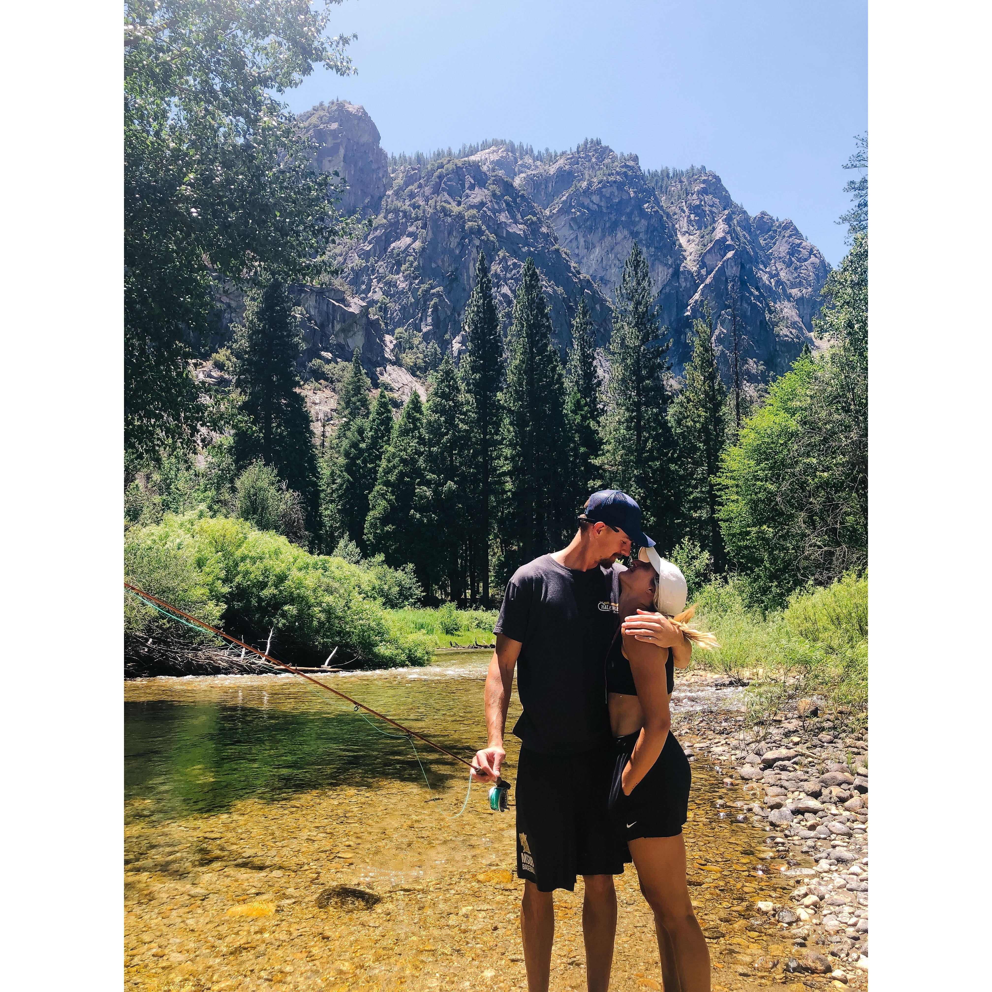 Our first camping trip together, Kings Canyon National Park