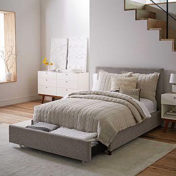 Contemporary Upholstered Storage Bed - Deco Weave