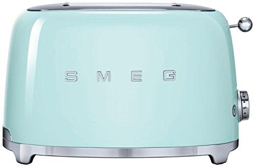 Smeg TSF01PGUS 50's Retro Style Aesthetic 2 Slice Toaster, Pastel Green