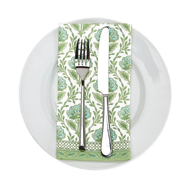 Two's Company 53791 Floral Pattern Napkins, Set of 4