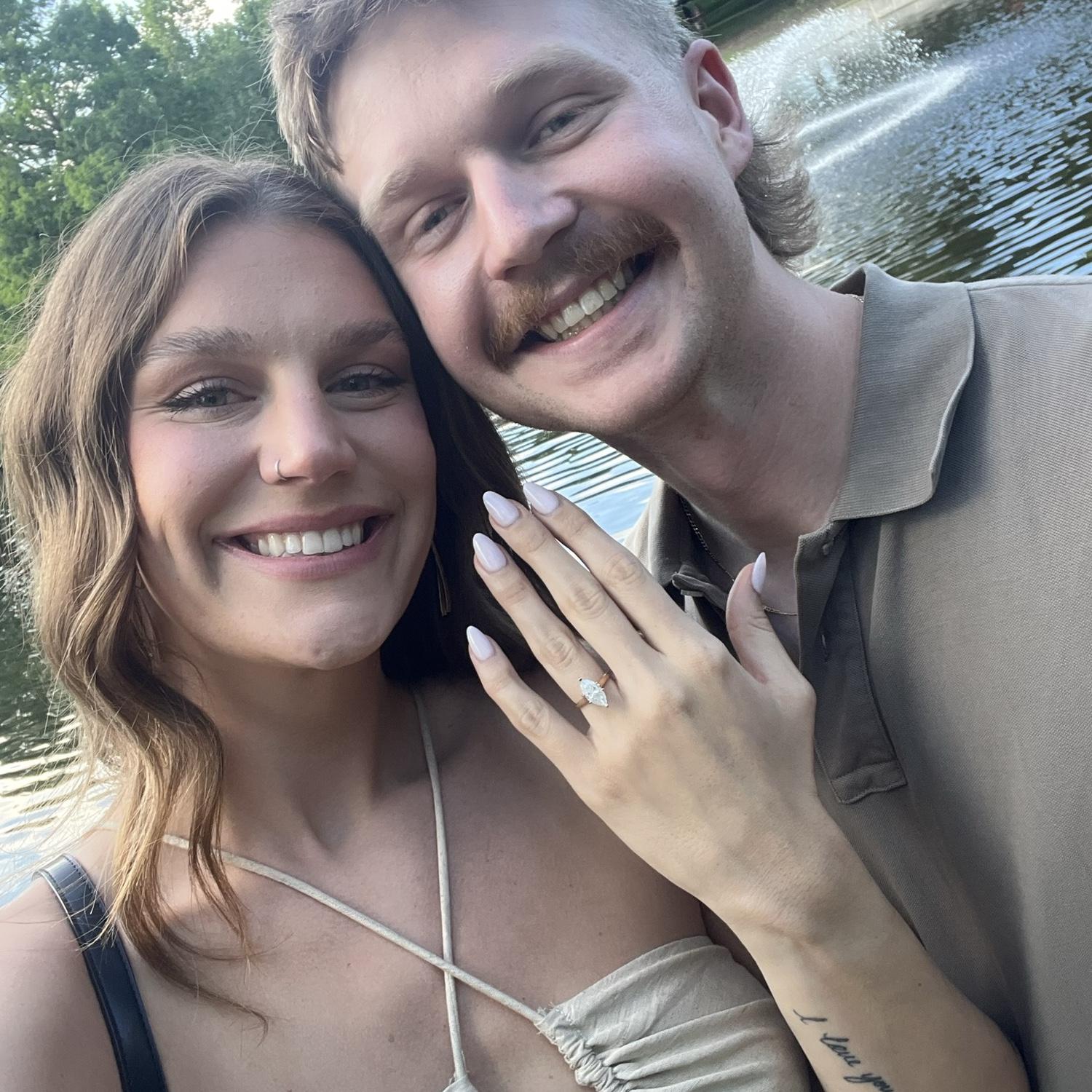 First photo of just us two after Kev proposed