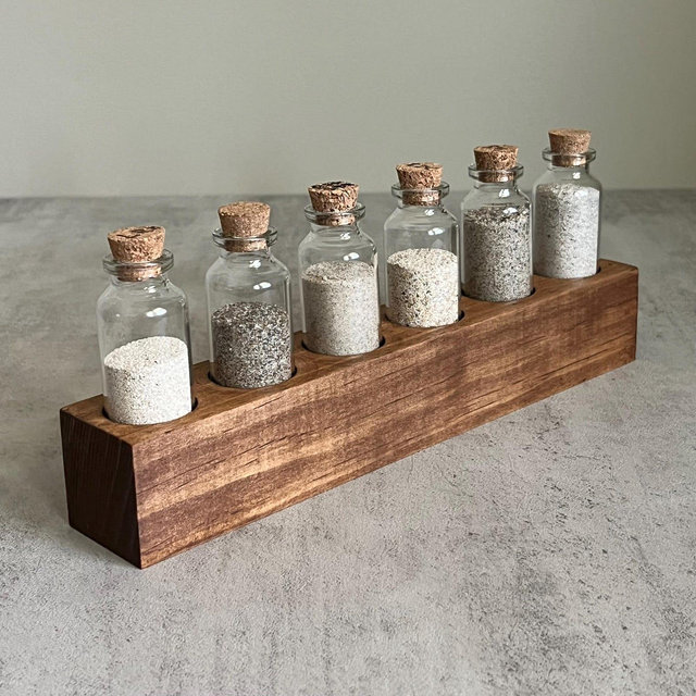 Vacation Sand Bottle Display Stand: Honeymoon, Beach & Destination Wedding Keepsake Holder