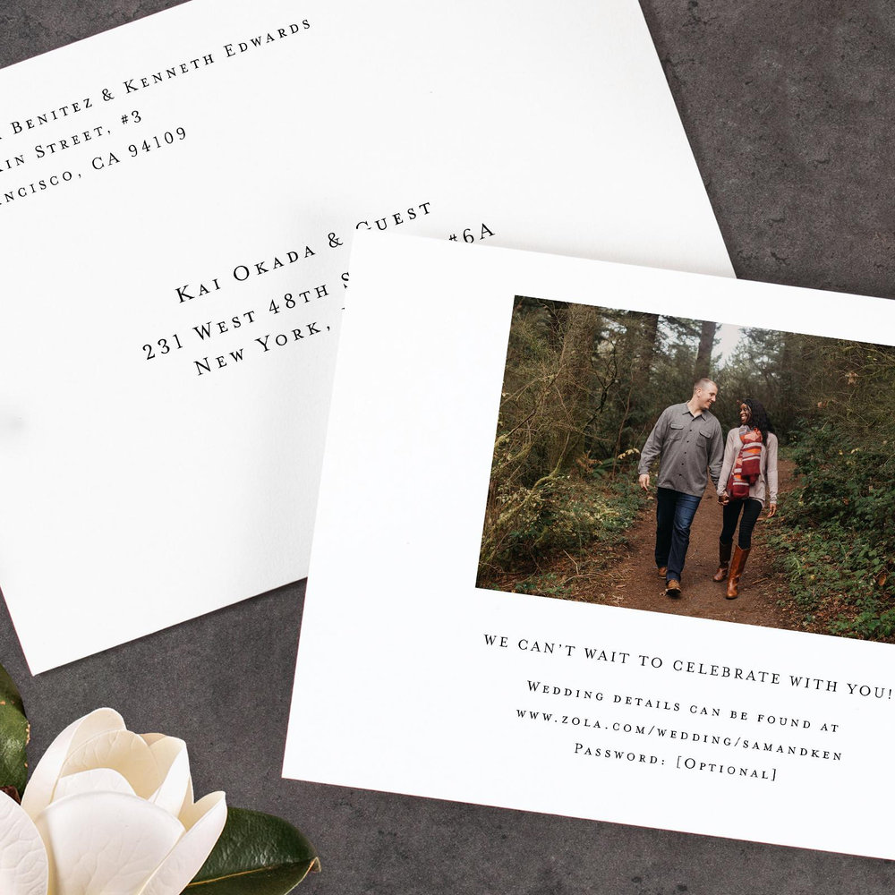 Paltz Landscape Foil | Black | Zola Wedding Invitations